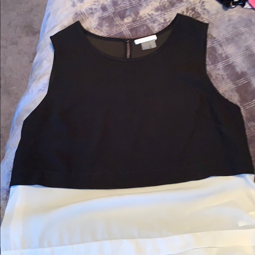 Black and White Blouse